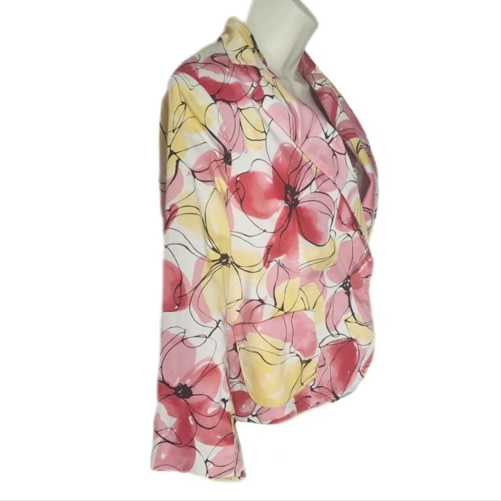 George Jacket Sustainable Cotton 90s Floral Pink Size 12